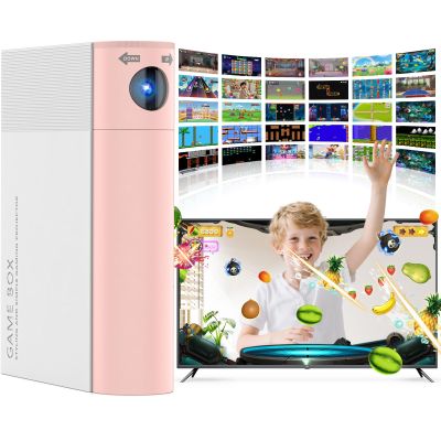 AR Motion Game Console for Kids: Plug and Play TV Video Game System for Indoor Physical Play Interactive Family Fun Game Nights Parties Playtime - Great Gift for Boys Girls (Pink&White)