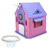 Generic Indoor/Outdoor Playset with Basketball Hoop Dartboard Plastic Playhouse Outdoor Playhouse for Toddlers view 2