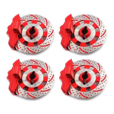 RC Car Toys For Traxxas For Unlimited For Desert For Racer For UDR 8569 1/7 4PCS Aluminium Alloy Mental Brake Disc Drive Hub RC Accessories(Red)