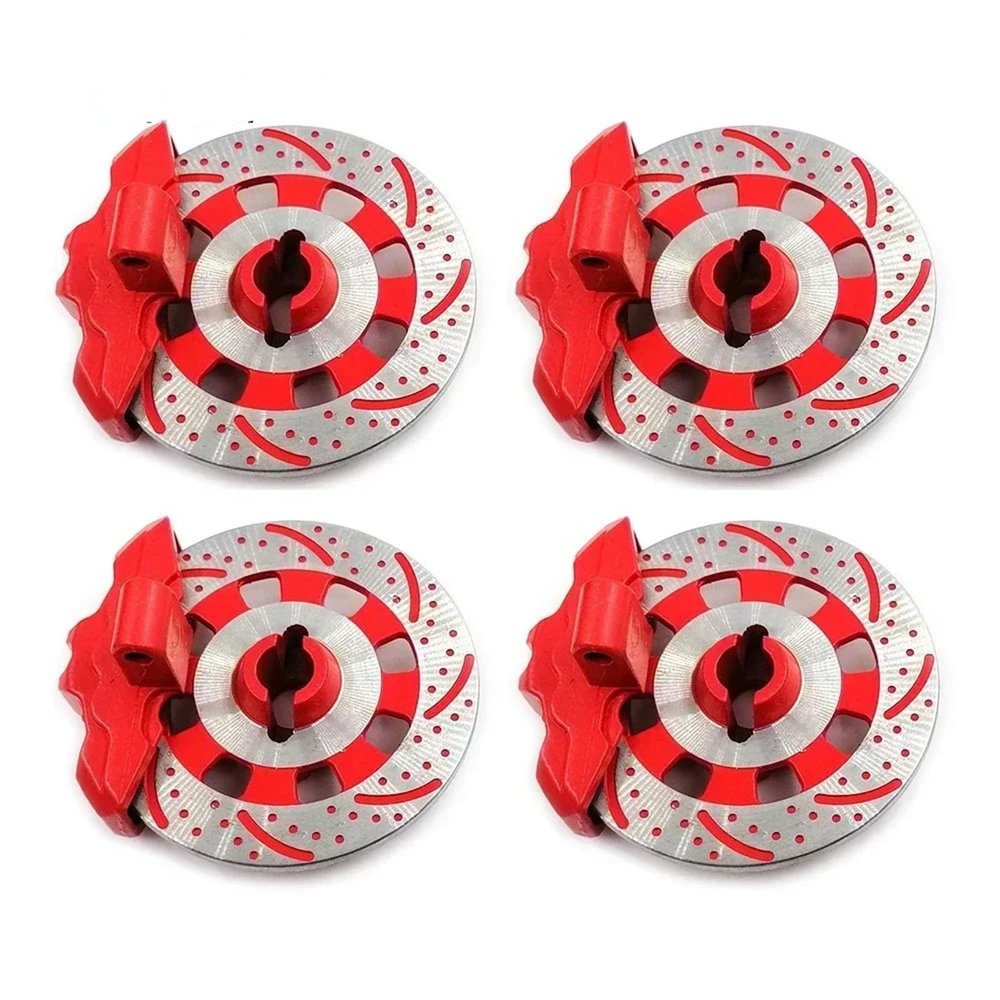 RC Car Toys For Traxxas For Unlimited For Desert For Racer For UDR 8569 1/7 4PCS Aluminium Alloy Mental Brake Disc Drive Hub RC Accessories(Red)