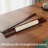 1 Pack Tortoise Shell Rack & Pusher Set, Acrylic Mahjong Rack Set with Fully Detachable Magnetic Pushers, Tortoise Shell Mahjong Racks, Extended Length, Glossy Finish view 2