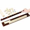 1 Pack Tortoise Shell Rack & Pusher Set, Acrylic Mahjong Rack Set with Fully Detachable Magnetic Pushers, Tortoise Shell Mahjong Racks, Extended Length, Glossy Finish view 3