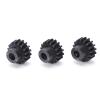 3pcs M1.5 Pinion Motor Gear 16T 8mm Shaft Steel Gear, Compatible with 1/5 1/6 RC Car Brushless Motor, Hard Anodized Anti - Rust Steel Pinion for Remote Control Vehicles view 2