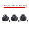 3pcs M1.5 Pinion Motor Gear 16T 8mm Shaft Steel Gear, Compatible with 1/5 1/6 RC Car Brushless Motor, Hard Anodized Anti - Rust Steel Pinion for Remote Control Vehicles view 3