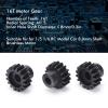 3pcs M1.5 Pinion Motor Gear 16T 8mm Shaft Steel Gear, Compatible with 1/5 1/6 RC Car Brushless Motor, Hard Anodized Anti - Rust Steel Pinion for Remote Control Vehicles view 4