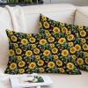 Toddler Pillow Covers 16x24 Inch, Sunflowers Decorative Pillowcase with Zipper, Microfiber Pillow Protector, Farmhouse Botanical Blossom Florals Butterfly Breathable Throw Pillowcases for Sofa Bed view 1