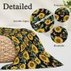 Toddler Pillow Covers 16x24 Inch, Sunflowers Decorative Pillowcase with Zipper, Microfiber Pillow Protector, Farmhouse Botanical Blossom Florals Butterfly Breathable Throw Pillowcases for Sofa Bed view 3