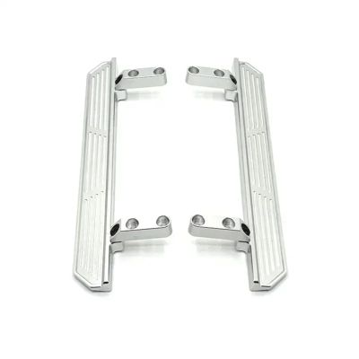 For Wltoys 104006 104010 104020 104026 For Rock 1/10 Metal Sliders Side Pedal Decoration RC Car Upgrade Parts Accessories Rc Models Accessories(Silver)