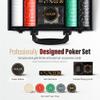 Polar Aurora Poker Chips,Gold Dark Poker Set with Black Aluminum Case,Modern Design 11.5 Gram Poker Chip Set for Texas Hold'em, Casino Game Nights, Poker Parties(200pcs with Number) view 4