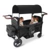 4 Seater Wagon Stroller, All-Terrain Stroller Wagon for 4 Kids with Extra Long Extender, Aluminum Foldable Baby Wagon with Large Storage Bag, Removable Canopy, Snack Tray, Adjustable Push/Pull Handle view 1