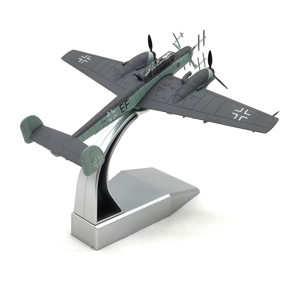 1/100 Scale Diecast Military Model Attack Plane Model Bf-110 Fighter Jet Model Plane for Collection Home Office