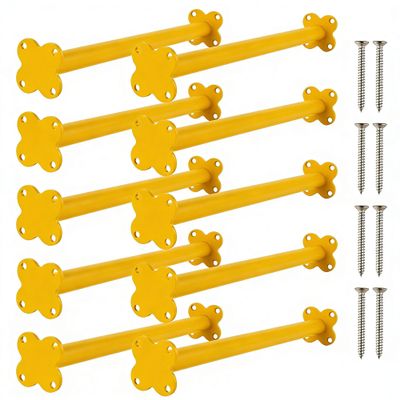 10 Pack Steel Monkey Bars Ladder Rungs 16.5 Inch with Screws Hardware Kit