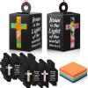 30 Sets Vbs 2026 Christian Cross Crafts Bulk Illumination Themed Paper Lanterns Jesus Is the Light Religious Suncatcher Sunday School Vbs Crafts for Church Christian Party Favor (Clear Cross) view 1
