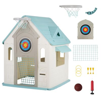 Kids' Cottage Playhouse: an Indoor/Outdoor Playset Made of Durable Plastic