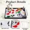 WEBEEDY Mini Zen Garden Kit for Desk, Complete Life of Tree Themed Desktop Sand Garden Set Tabletop Sandbox Tray for Home Office Decor Easter Mothers Day Teachers Relaxation Gift, 8.3x6.2 Inch view 3