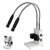 20W Fiber Optic Microscope Illuminators, Dual Gooseneck LED Lights Source, Angle & Brightness Adjustable, for Stereo Zoom Microscopio,PCB Repair view 1