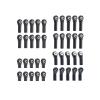 1/10 RC Crawler Car Plastic Rod Ends Set Ball Joint 10pcs M3 Parts Accessories for Axial SCX10 for Traxxas TRX4 confident(Straight Short 10pcs) view 2