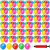 Lenwen 150 Pcs Knobby Balls Bulk 5.5 Inch Bouncy Balls Inflatable Sensory Toys with Air Pump Spiky Massage Stress Ball Bouncy Party Favors Gifts for Playground Backyard Pool Office, 5 Color view 1