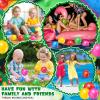 Lenwen 150 Pcs Knobby Balls Bulk 5.5 Inch Bouncy Balls Inflatable Sensory Toys with Air Pump Spiky Massage Stress Ball Bouncy Party Favors Gifts for Playground Backyard Pool Office, 5 Color view 3