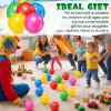 Lenwen 150 Pcs Knobby Balls Bulk 5.5 Inch Bouncy Balls Inflatable Sensory Toys with Air Pump Spiky Massage Stress Ball Bouncy Party Favors Gifts for Playground Backyard Pool Office, 5 Color view 4
