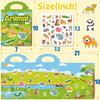 CREATIVETREES 3 Sets Reusable Sticker Book for Toddlers 3-6, Jelly Sticker Books for Toddler, Travel Sticker Activity Toys for Kids 3 4 5 6 Years Old Girls & BoysFarm + Vehicles + Animal view 4