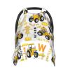 Personalized Tractor Baby Car Seat Cover for Boys, Custom Strollers Carseat Canopy with Name, Nursing Covers for Breastfeeding, Tractor Car Seat Canopies for Newborn Infant, New Mom Gifts view 1