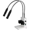 20W LED Fiber Optic Microscope with Dual Gooseneck, Adjustable Brightness & Aperture, 6000K Color Temperature,for Stereo Zoom Microscopy view 1