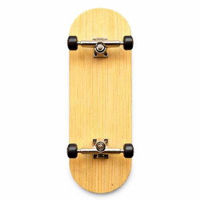 SOLDIER BAR Professional Handmade Bamboo Fingerboard - 33mm 6-Ply Wooden Deck, 20th Anniversary Edition Vintage Mini Skateboard, Pro 34mm Silver Trucks with Axle Washers & Black Wheels