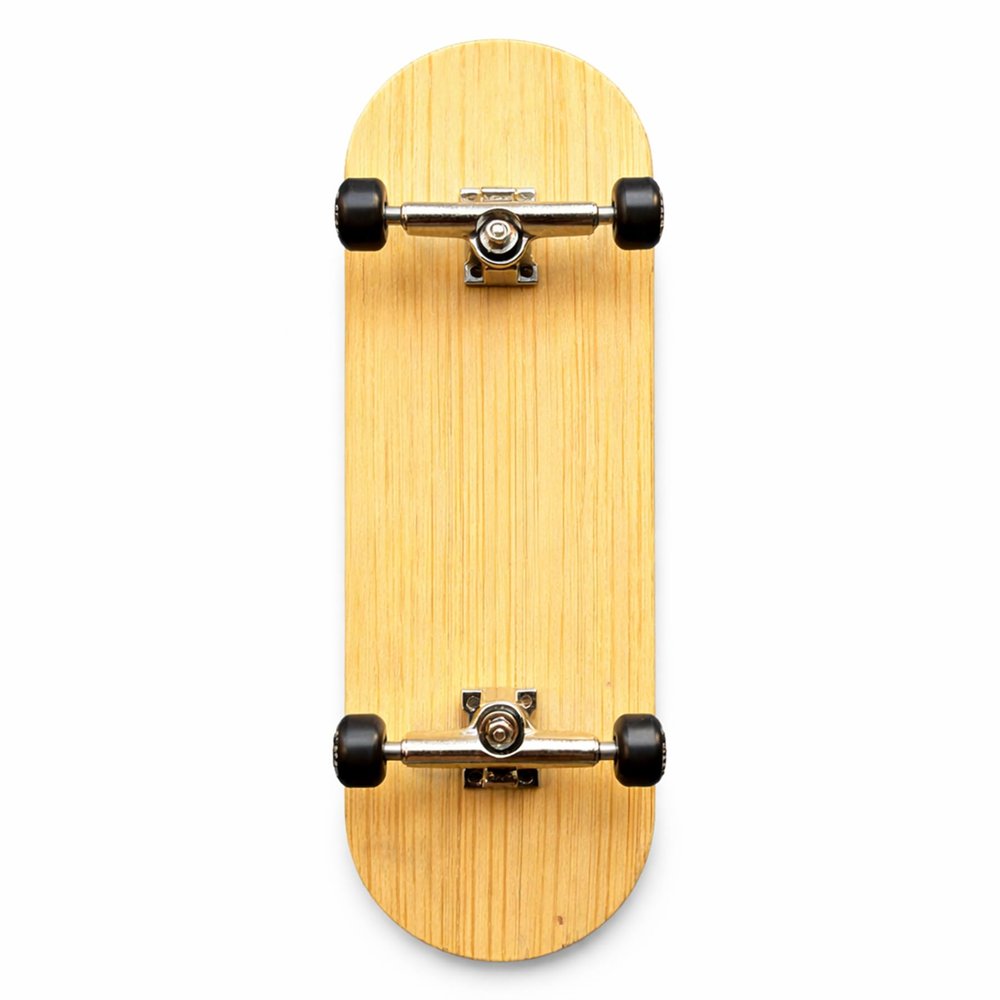 SOLDIER BAR Professional Handmade Bamboo Fingerboard - 33mm 6-Ply Wooden Deck, 20th Anniversary Edition Vintage Mini Skateboard, Pro 34mm Silver Trucks with Axle Washers & Black Wheels