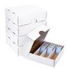 PH PandaHall 5 Set 4 Row Paper Packing Box 3200 Count Trading Card Storage Box Shipping Boxes Cardboard Storage Organizer Boxes for Football, Basketball, Baseball & Gaming Cards, White Tan view 1