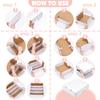 PH PandaHall 5 Set 4 Row Paper Packing Box 3200 Count Trading Card Storage Box Shipping Boxes Cardboard Storage Organizer Boxes for Football, Basketball, Baseball & Gaming Cards, White Tan view 3