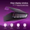 3900+ Trading Card Storage Box with Commander Display Window 5-Row MTG Card Case, Secure Mechanical Lock & Portable Handle for Easy Transport Perfect for TCG Sports Collectors (Black Purple) view 4