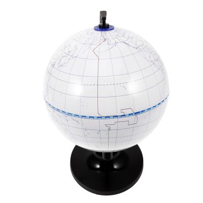 DIYEAH DIY Coloring Globe 14.2cm Unfinished Globe Model Educational Geography for Interactive Erasable Blank Craft Supplies for Learning and Home Decor