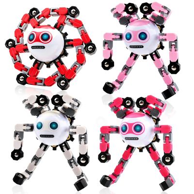 ASIOWELY 4 PCS Travel Toys Transformable Fidget Spinners Toys for Kids and Adults Sensory Toy for Boys Teens Stress Relief Autism ADHD Cool Road Trip Travel Essential Birthdays Gifts for Party Favors