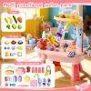 TUVBPK 2027 Upgraded Toddler Sand Water Table Toy with Electric Water Pump, Kids Sand Water with Faucet/Play Food Accessories/Fishing Toy, Kitchen Play Sink Toys for Girl Boy Age 3+ (Pink) view 3