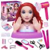 Hair Styling Doll Head 10.5" with Washable Makeup, Pretend Play Hair Salon Toy for Girls, Princess Styling Head with Hair Dryer, Rollers & 20+ Accessories, Birthday Gift for Girls Ages 310 view 1