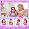 Hair Styling Doll Head 10.5" with Washable Makeup, Pretend Play Hair Salon Toy for Girls, Princess Styling Head with Hair Dryer, Rollers & 20+ Accessories, Birthday Gift for Girls Ages 310 view 2