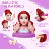 Hair Styling Doll Head 10.5" with Washable Makeup, Pretend Play Hair Salon Toy for Girls, Princess Styling Head with Hair Dryer, Rollers & 20+ Accessories, Birthday Gift for Girls Ages 310 view 3