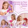 Hair Styling Doll Head 10.5" with Washable Makeup, Pretend Play Hair Salon Toy for Girls, Princess Styling Head with Hair Dryer, Rollers & 20+ Accessories, Birthday Gift for Girls Ages 310 view 4
