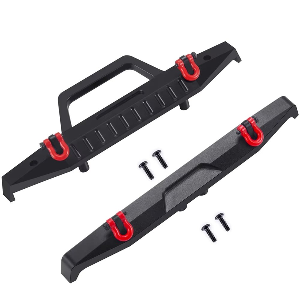 Rc Bumper Parts For Trx-4m K10 1/18 Aluminum Anti Collision Bumper W Tow Hook RC Crawler Car Upgrade Parts Accessories Replacement(1 Set)