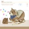 Soft Plush and Wooden Rocking Horse with Gentle Rocking Motion, Safe Handle Design and Smooth Wood Base for Indoor Seating Fun view 2