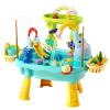 TUVBPK 2027 Upgraded Toddler Sand Water Table Toy with Electric Water Pump, Kids Sand Water with Faucet/Play Food Accessories/Fishing Toy, Kitchen Play Sink Toys for Girl Boy Age 3+ (Blue) view 1