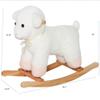 Classic Wooden Rocking Horse Toy with Plush Body and Smooth Curved Rails for Gentle Back-and-Forth Motion view 2