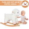 Classic Wooden Rocking Horse Toy with Plush Body and Smooth Curved Rails for Gentle Back-and-Forth Motion view 4