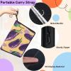 Gublec Card Binder, Shape Eggplants Trading Card Holder with Zip & Clear Sleeves, Leather, Holds 400/900 Cards for Game Cards, Sports Cards view 3