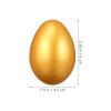 Abaodam Golden Wooden Easter Eggs, 12 Pcs Unpainted Natural Wood Fake Decor, Gold Fillable Style Solid Eggs for DIY Crafts and Toddler Play Kitchen view 2