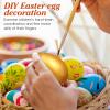 Abaodam Golden Wooden Easter Eggs, 12 Pcs Unpainted Natural Wood Fake Decor, Gold Fillable Style Solid Eggs for DIY Crafts and Toddler Play Kitchen view 3