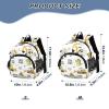 Cartoon Dinosaur Excavator White Print Toddler Harness Backpack for Boys Girls 3-6 Years Kids Backpack with Anti Lost Safety Leash Child Leash Backpack for Travel Preschool Walking view 2