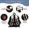 Cartoon Dinosaur Excavator White Print Toddler Harness Backpack for Boys Girls 3-6 Years Kids Backpack with Anti Lost Safety Leash Child Leash Backpack for Travel Preschool Walking view 3