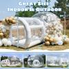 10FT Inflatable Bubble House Dome for Adults,TPU Clear Commercial Inflatable Bubble House Tent with Tunnel, Bubble Balloon House with 680W Air Blower, 600W Air Pump Inflatable Dome for Party view 2